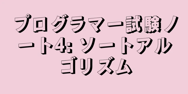プログラマー試験ノート4: ソートアルゴリズム