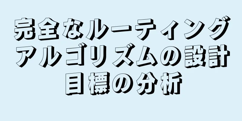 完全なルーティングアルゴリズムの設計目標の分析