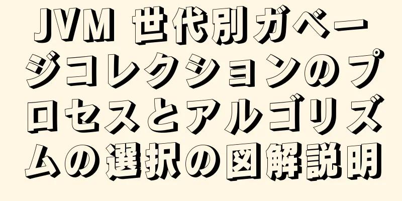 JVM 世代別ガベージコレクションのプロセスとアルゴリズムの選択の図解説明