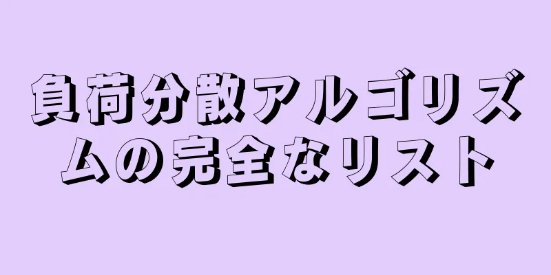負荷分散アルゴリズムの完全なリスト