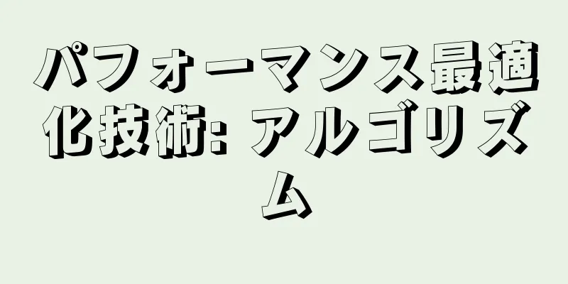 パフォーマンス最適化技術: アルゴリズム
