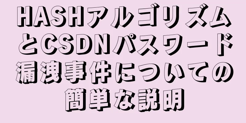 HASHアルゴリズムとCSDNパスワード漏洩事件についての簡単な説明