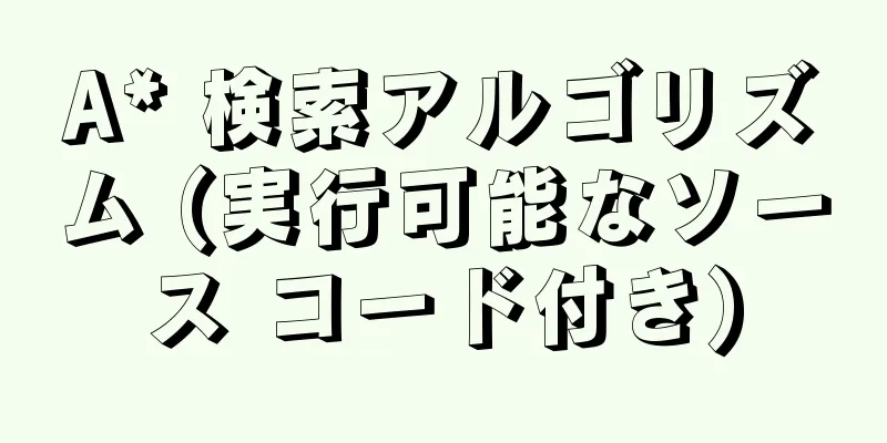 A* 検索アルゴリズム (実行可能なソース コード付き)