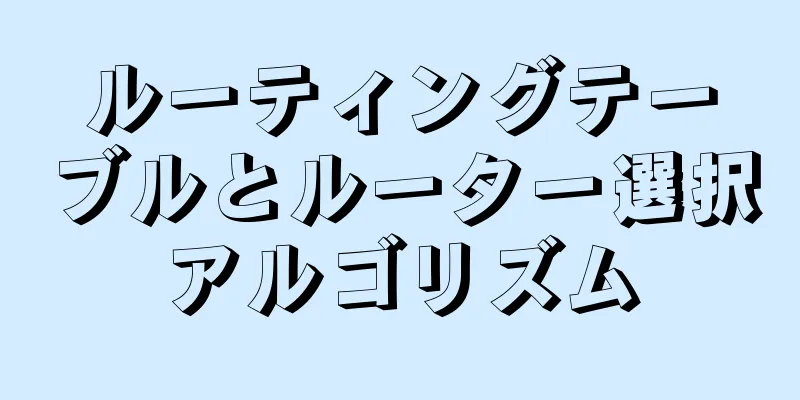 ルーティングテーブルとルーター選択アルゴリズム