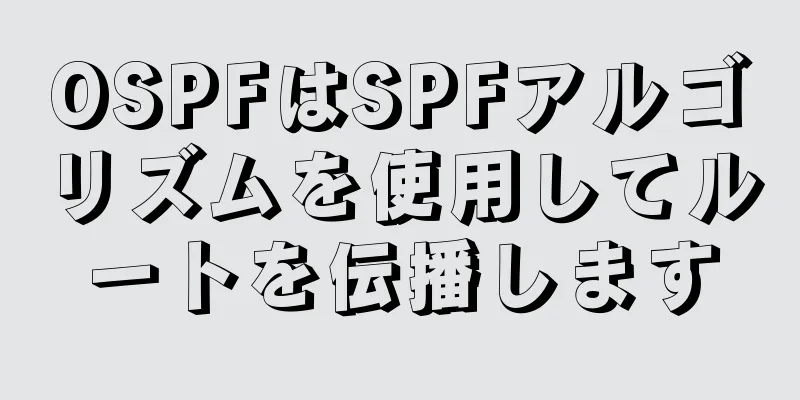 OSPFはSPFアルゴリズムを使用してルートを伝播します