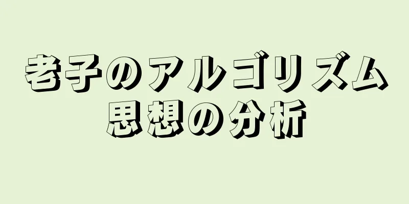 老子のアルゴリズム思想の分析