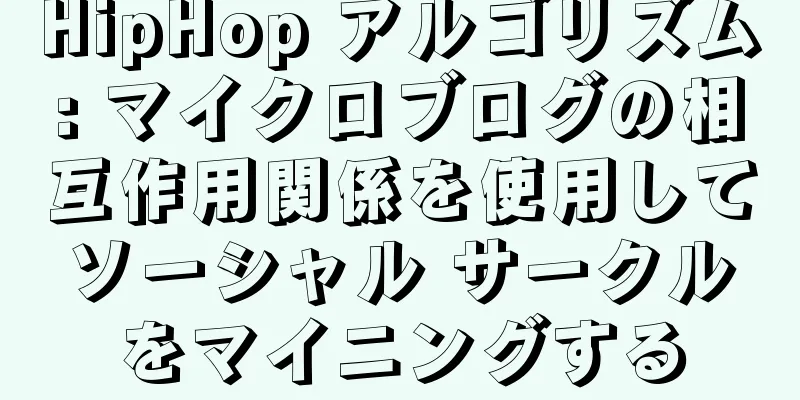 HipHop アルゴリズム: マイクロブログの相互作用関係を使用してソーシャル サークルをマイニングする