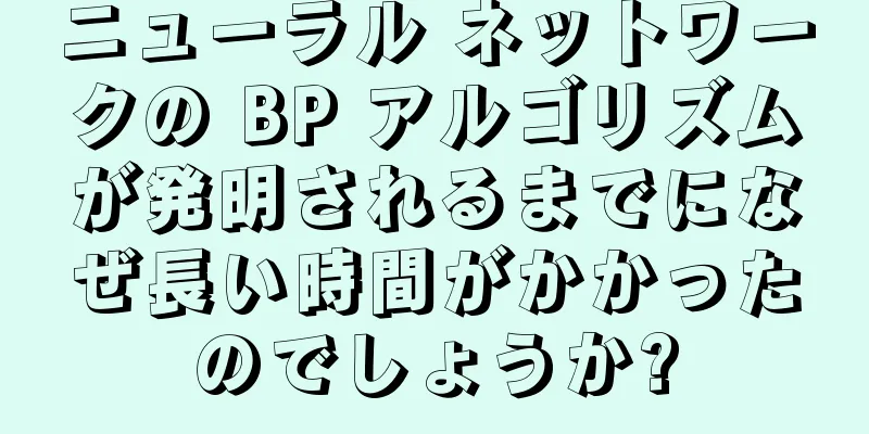 ニューラル ネットワークの BP アルゴリズムが発明されるまでになぜ長い時間がかかったのでしょうか?