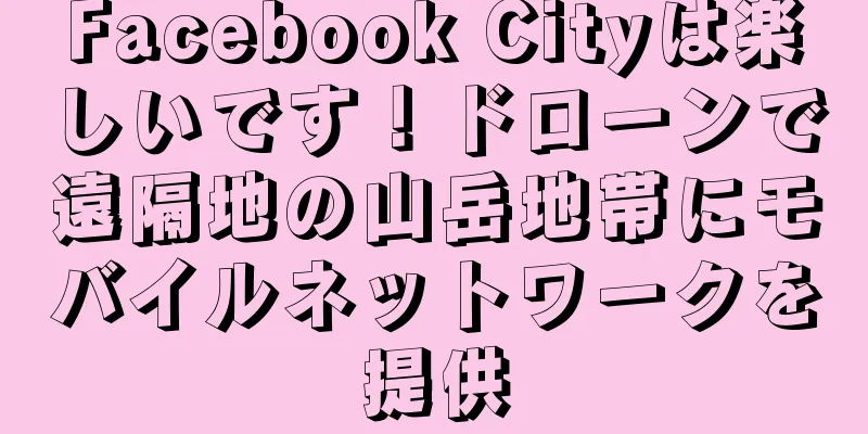 Facebook Cityは楽しいです！ドローンで遠隔地の山岳地帯にモバイルネットワークを提供