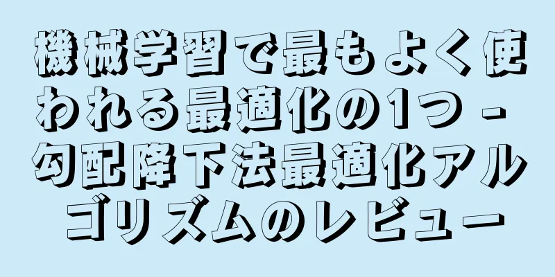 機械学習で最もよく使われる最適化の1つ - 勾配降下法最適化アルゴリズムのレビュー