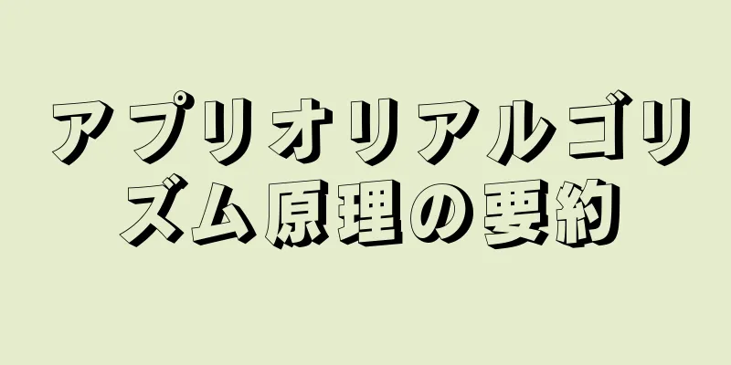 アプリオリアルゴリズム原理の要約