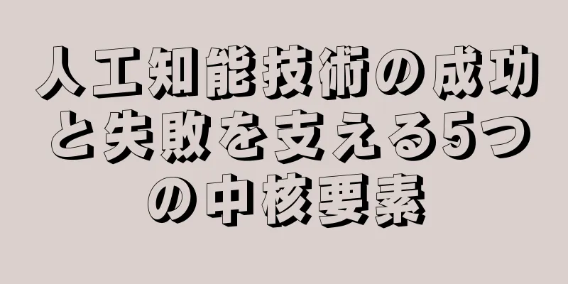 人工知能技術の成功と失敗を支える5つの中核要素