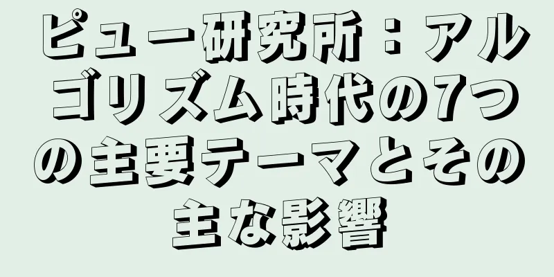ピュー研究所：アルゴリズム時代の7つの主要テーマとその主な影響