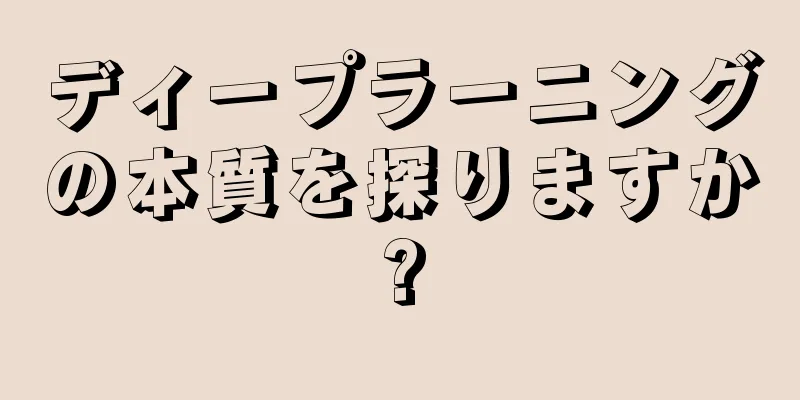 ディープラーニングの本質を探りますか?