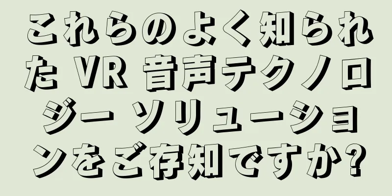 これらのよく知られた VR 音声テクノロジー ソリューションをご存知ですか?