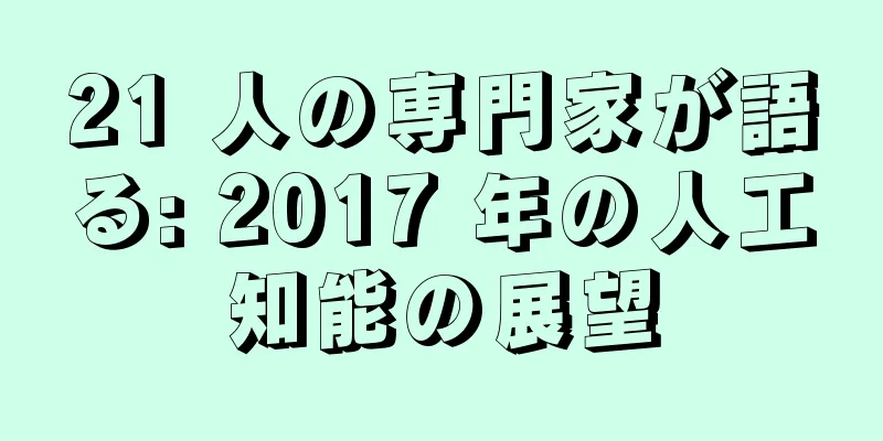 21 人の専門家が語る: 2017 年の人工知能の展望