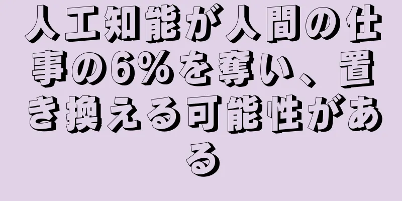 人工知能が人間の仕事の6%を奪い、置き換える可能性がある