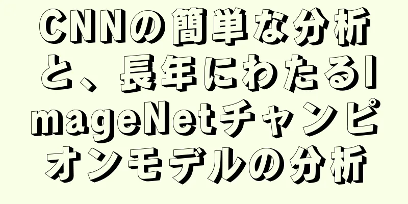 CNNの簡単な分析と、長年にわたるImageNetチャンピオンモデルの分析