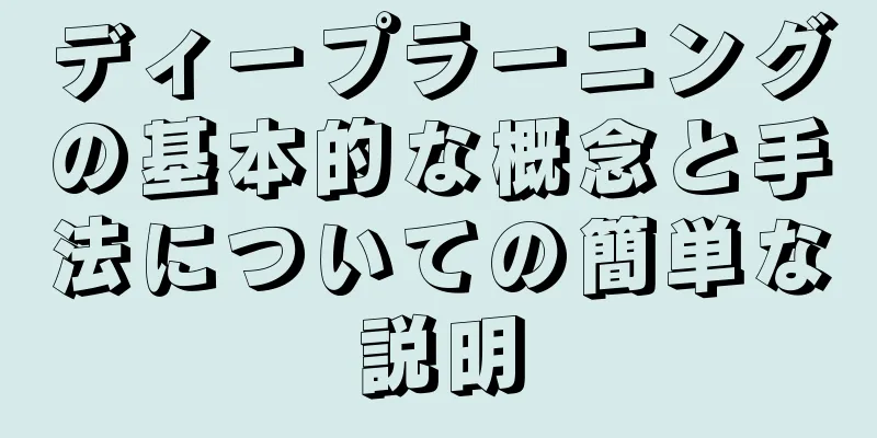 ディープラーニングの基本的な概念と手法についての簡単な説明