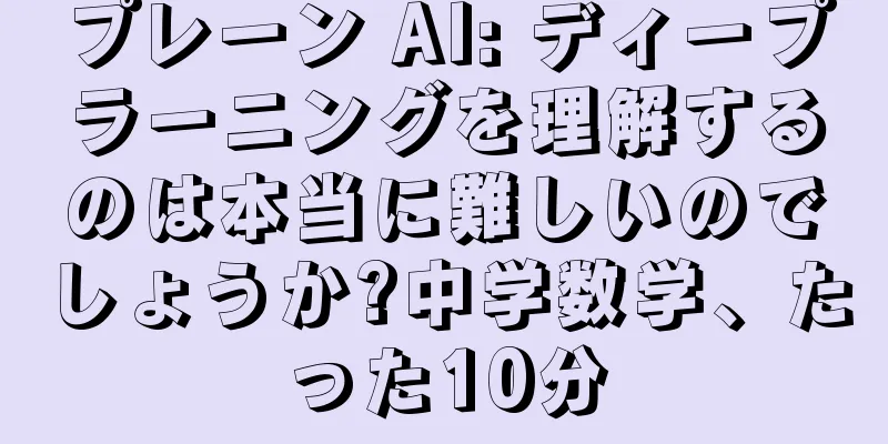 プレーン AI: ディープラーニングを理解するのは本当に難しいのでしょうか?中学数学、たった10分