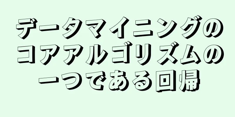 データマイニングのコアアルゴリズムの一つである回帰