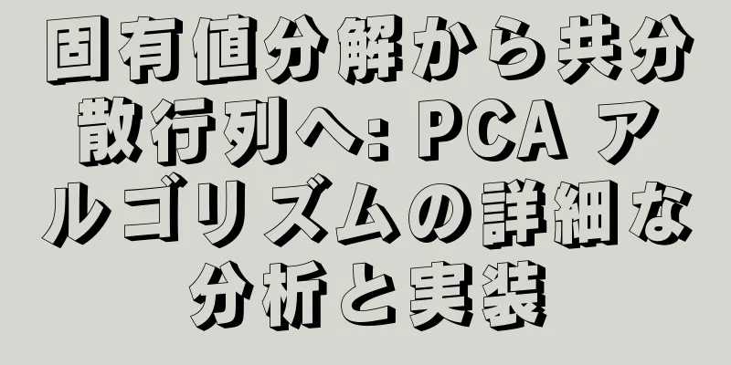 固有値分解から共分散行列へ: PCA アルゴリズムの詳細な分析と実装