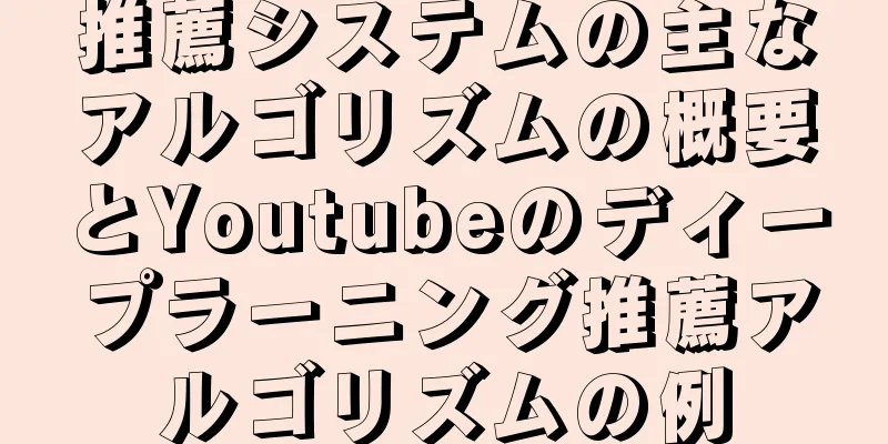 推薦システムの主なアルゴリズムの概要とYoutubeのディープラーニング推薦アルゴリズムの例