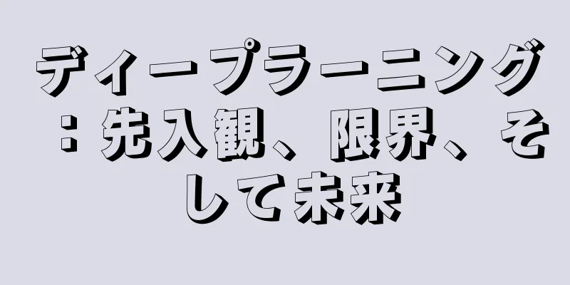 ディープラーニング：先入観、限界、そして未来