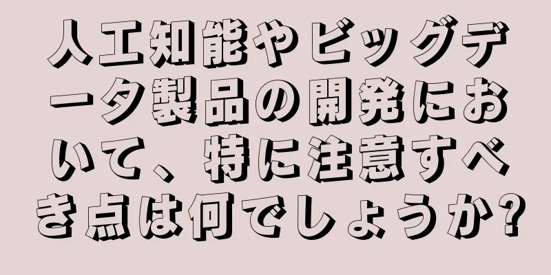 人工知能やビッグデータ製品の開発において、特に注意すべき点は何でしょうか?