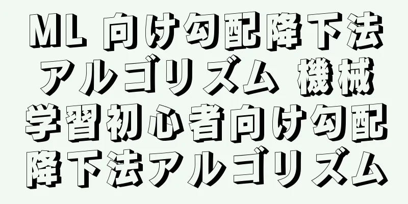 ML 向け勾配降下法アルゴリズム 機械学習初心者向け勾配降下法アルゴリズム