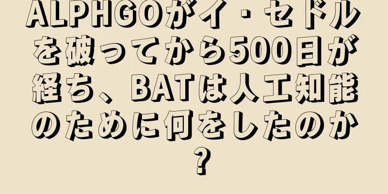 ALPHGOがイ・セドルを破ってから500日が経ち、BATは人工知能のために何をしたのか？