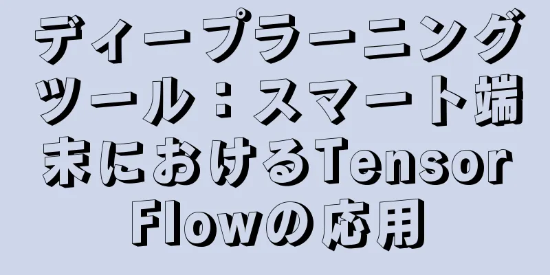 ディープラーニングツール：スマート端末におけるTensorFlowの応用