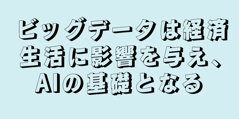 ビッグデータは経済生活に影響を与え、AIの基礎となる