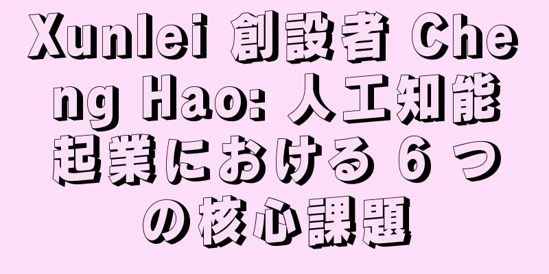 Xunlei 創設者 Cheng Hao: 人工知能起業における 6 つの核心課題