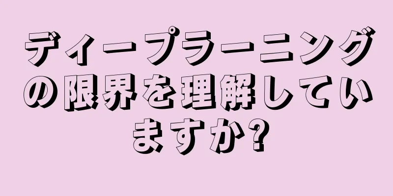 ディープラーニングの限界を理解していますか?