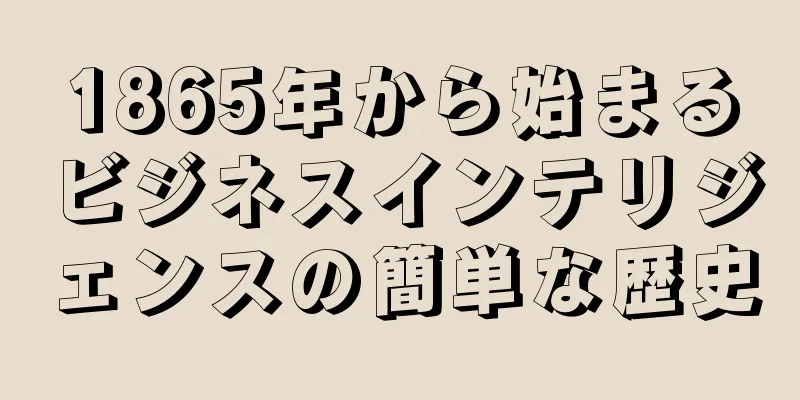 1865年から始まるビジネスインテリジェンスの簡単な歴史