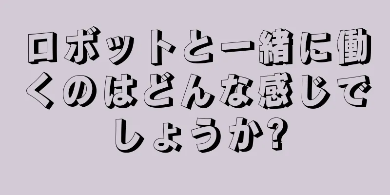 ロボットと一緒に働くのはどんな感じでしょうか?