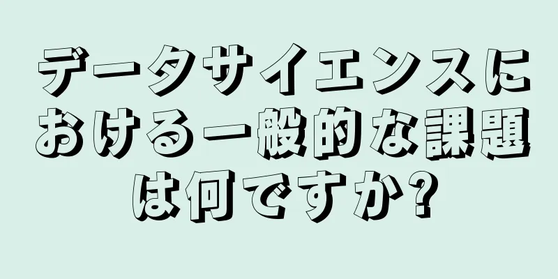 データサイエンスにおける一般的な課題は何ですか?