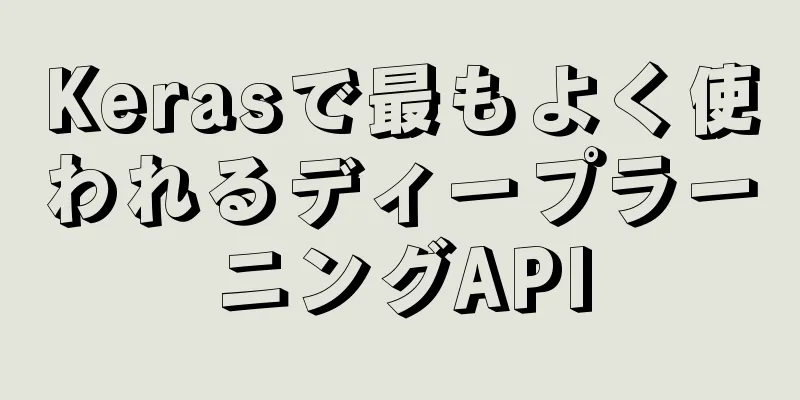 Kerasで最もよく使われるディープラーニングAPI