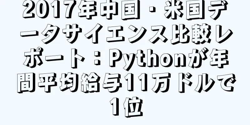 2017年中国・米国データサイエンス比較レポート：Pythonが年間平均給与11万ドルで1位
