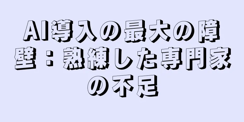 AI導入の最大の障壁：熟練した専門家の不足