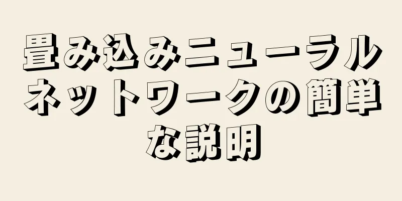 畳み込みニューラルネットワークの簡単な説明