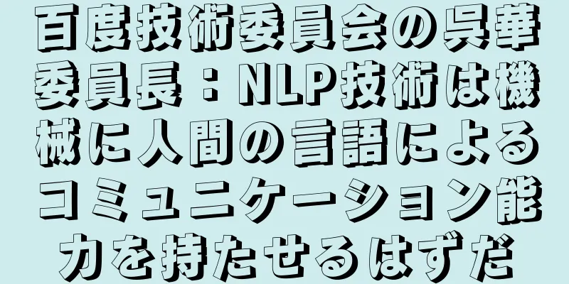 百度技術委員会の呉華委員長：NLP技術は機械に人間の言語によるコミュニケーション能力を持たせるはずだ