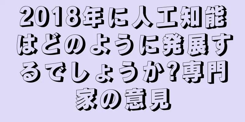 2018年に人工知能はどのように発展するでしょうか?専門家の意見