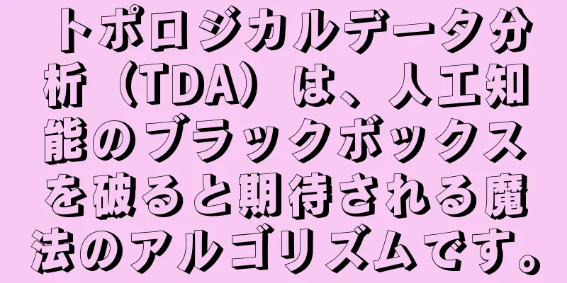 トポロジカルデータ分析（TDA）は、人工知能のブラックボックスを破ると期待される魔法のアルゴリズムです。