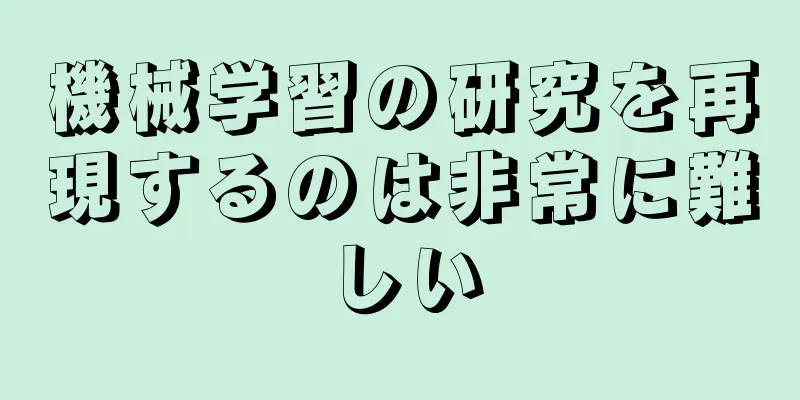 機械学習の研究を再現するのは非常に難しい