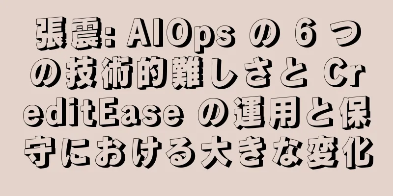 張震: AIOps の 6 つの技術的難しさと CreditEase の運用と保守における大きな変化
