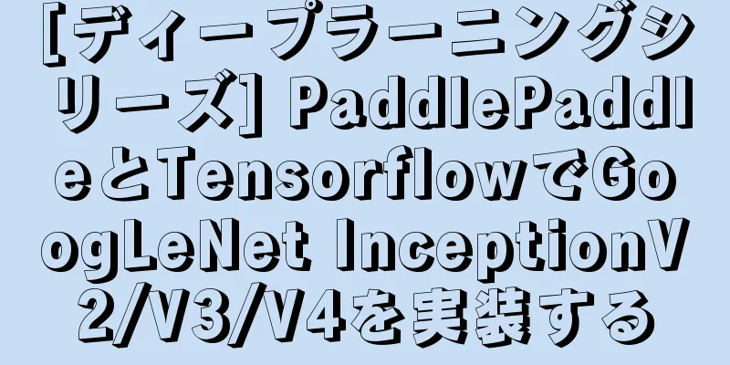 [ディープラーニングシリーズ] PaddlePaddleとTensorflowでGoogLeNet InceptionV2/V3/V4を実装する