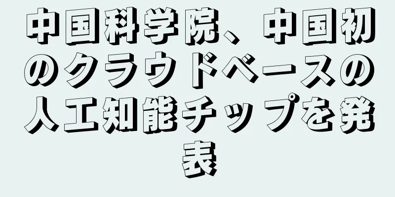 中国科学院、中国初のクラウドベースの人工知能チップを発表