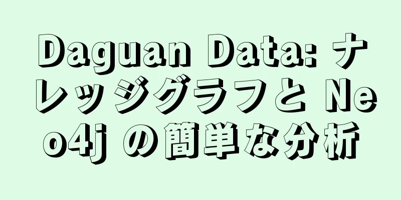 Daguan Data: ナレッジグラフと Neo4j の簡単な分析